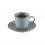 Porline Φλιτζάνι Πορσελάνης Espresso Με Πιάτο Tivoli Grey 90ml