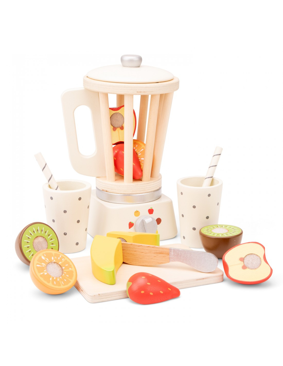 NEW CLASSIC TOYS New Classic Toys Ξύλινο Παιδικό Μπλέντερ Smoothie Maker Με Φρούτα