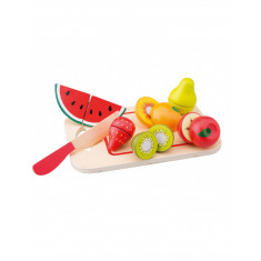 New Classic Toys Ξύλινα Φρούτα Με Ξύλο Κοπής