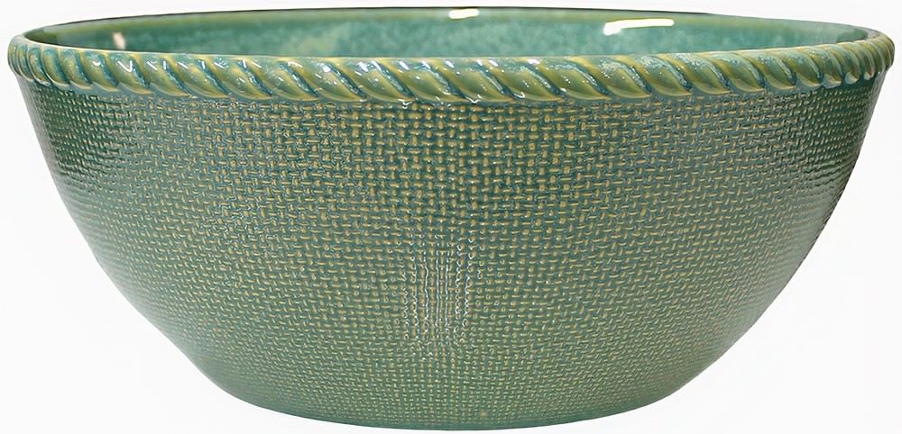 HOME FASHION ACCESSORIES HFA Μπολ Σαλάτας Πορσελάνης Canvas Μέντα 27cm