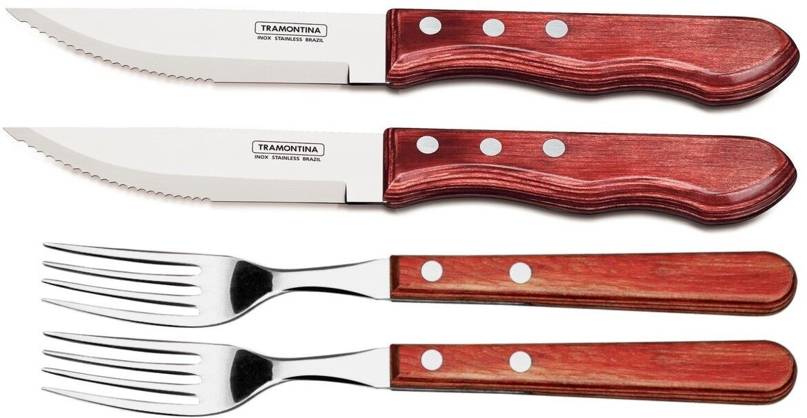TRAMONTINA Tramontina Μαχαιροπίρουνα Churrasco Jumbo 4Τμχ. 25cm