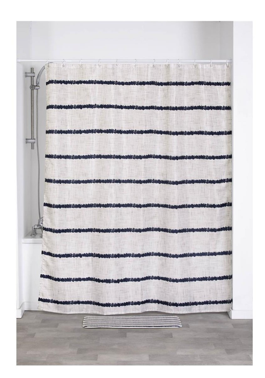 Κουρτίνα Μπάνιου Υφασμάτινη Manureva Stripes 180x200cm