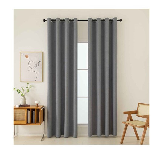 ΑΛΛΟΙ ΚΑΤΑΣΚΕΥΑΣΤΕΣ Κουρτίνα Blackout Viki Light Grey 140X260cm