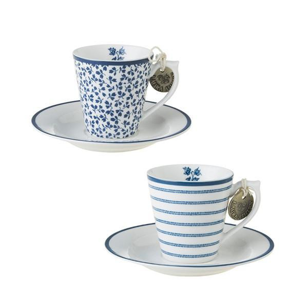 LAURA ASHLEY Laura Ashley Φλιτζάνι Espresso Σετ 2Τμχ. Fine Bone China Blueprint 100ml