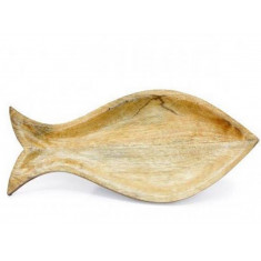 Arti Casa Διακοσμητική Πιατέλα Ξύλινη Mango Fish 40X19cm