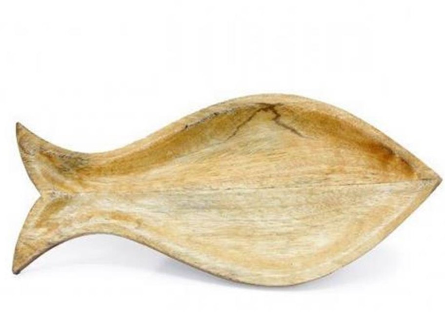 ARTI CASA Arti Casa Διακοσμητική Πιατέλα Ξύλινη Mango Fish 40X19cm