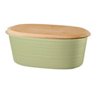 Guzzini Ψωμιέρα Tierra Green με Bamboo Καπάκι 31,5x16,5x12,9cm