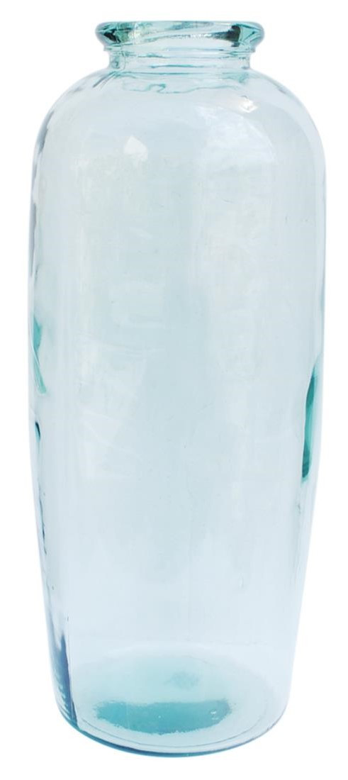 VERANO SPANISH CERAMICS Verano Διακοσμητικό Βάζο Δαπέδου Γυάλινο Clear 70cm Recycled Martos