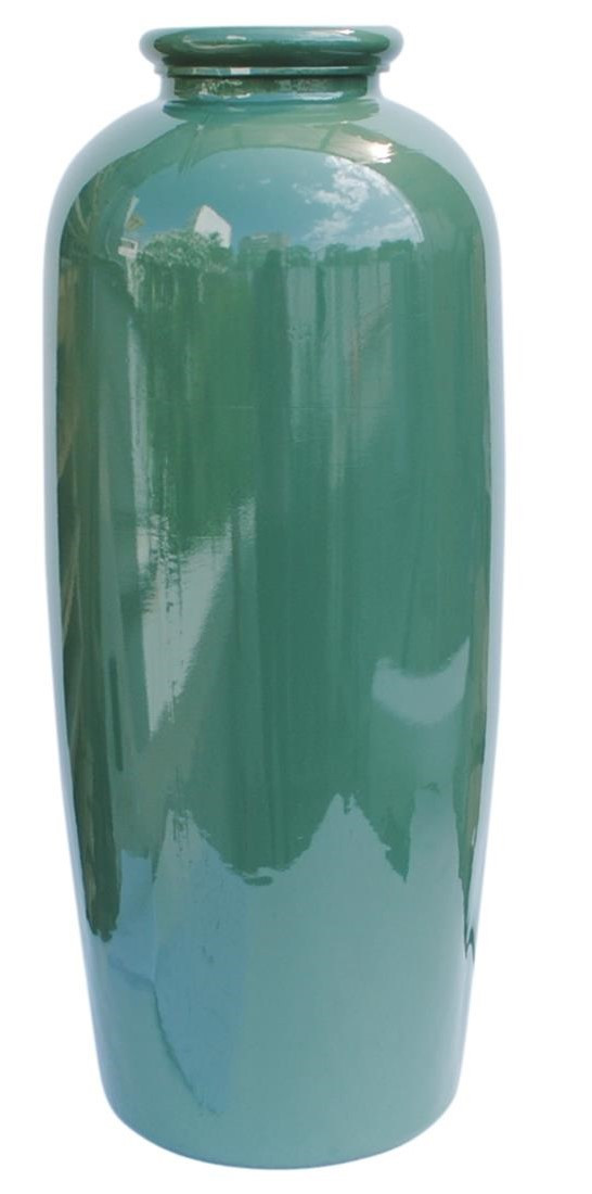 VERANO SPANISH CERAMICS Verano Διακοσμητικό Βάζο Δαπέδου Γυάλινο Green 70cm Recycled Martos