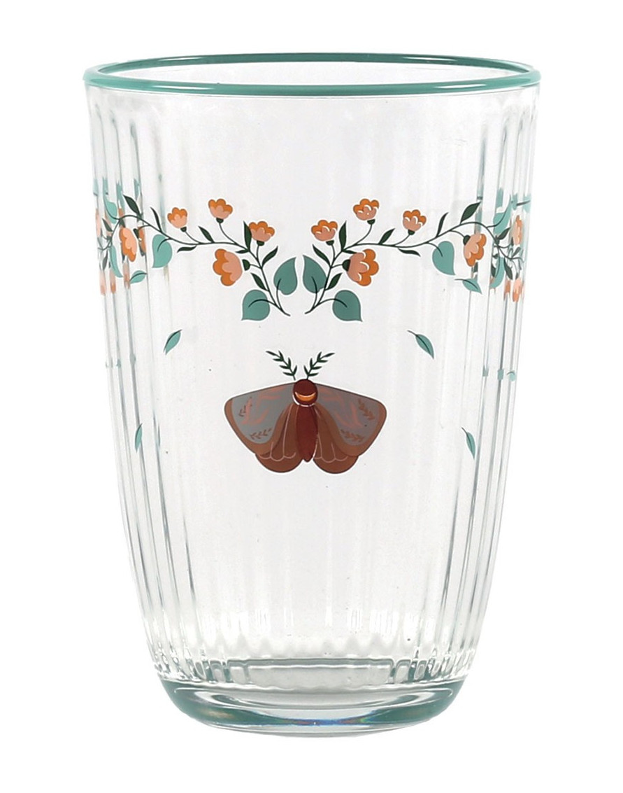 RAKLE Rakle Butterfly Green Ποτήρι Νερού - Αναψυκτικού 390ml Σετ 6τμχ.