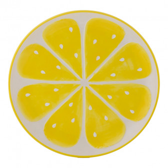 Typhoon Πιατέλα Στρογγυλή Κεραμική Lemon World Foods 28cm