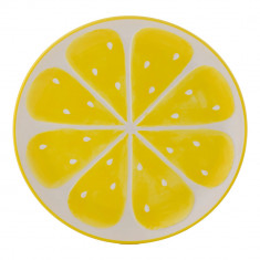 Typhoon Πιατέλα Στρογγυλή Κεραμική Lemon World Foods 28cm