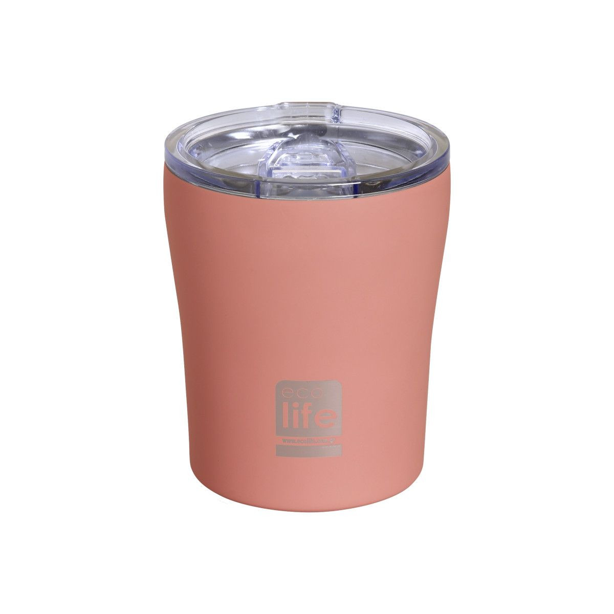 ECOLIFE EcoLife Θερμός Ποτήρι Ανοξείδωτο Ροζ Ματ 300ml