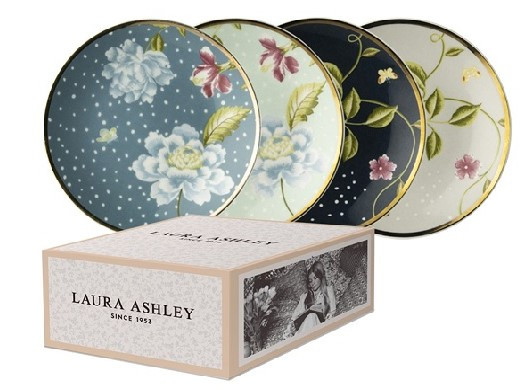 LAURA ASHLEY Laura Ashley Πιάτο Γλυκού Πορσελάνης Σετ 4τμχ Heritage 12cm
