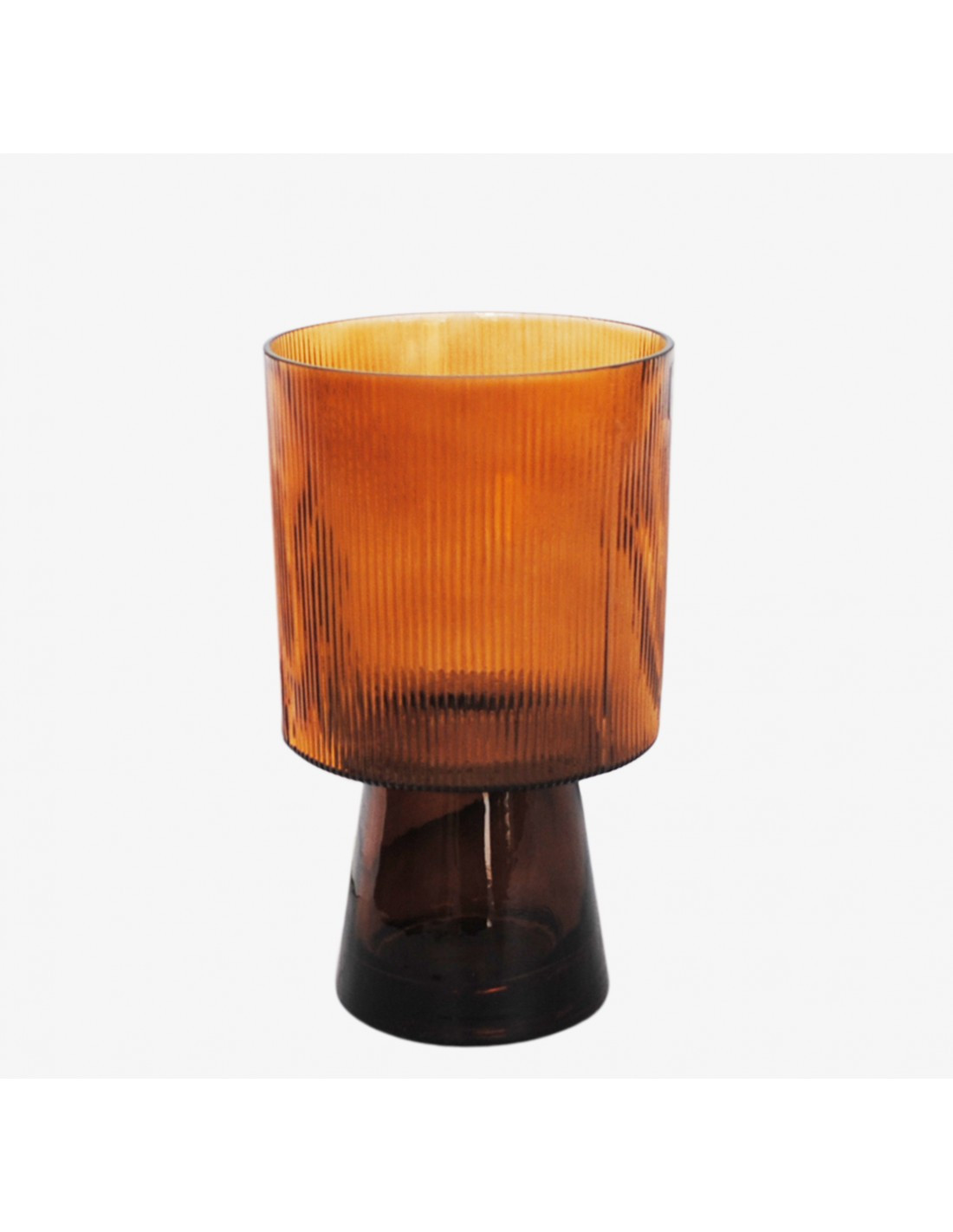 ARTE REGAL Arte regal Διακοσμητικό Βάζο Γυάλινο Με Πόδι Brown 25cm