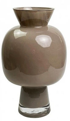 ARTE REGAL Arte regal Διακοσμητικό Βάζο Γυάλινο Με Πόδι Brown 22cm