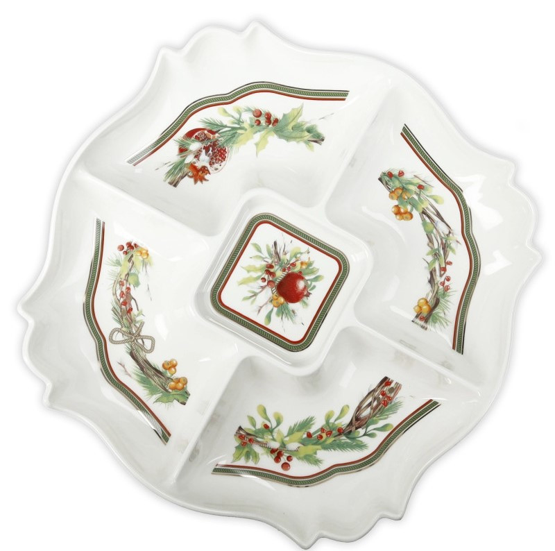 Διακοσμητικά και αξεσουαρ κουζίνας Kouzinika - ΣΗΜΑΝΤΙΚΟ: Σε περίπτωση διαφοράς τιμής από το κατάστημα ισχύει παντα και μόνο η τιμή του καταστήματος Brandani Χριστουγεννιάτικη Ορντεβιέρα Πορσελάνης Carol