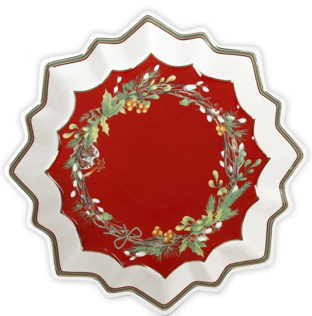 Διακοσμητικά και αξεσουαρ κουζίνας Kouzinika - ΣΗΜΑΝΤΙΚΟ: Σε περίπτωση διαφοράς τιμής από το κατάστημα ισχύει παντα και μόνο η τιμή του καταστήματος Brandani Χριστουγεννιάτικη Πιατέλα Πορσελάνης Carol 23c