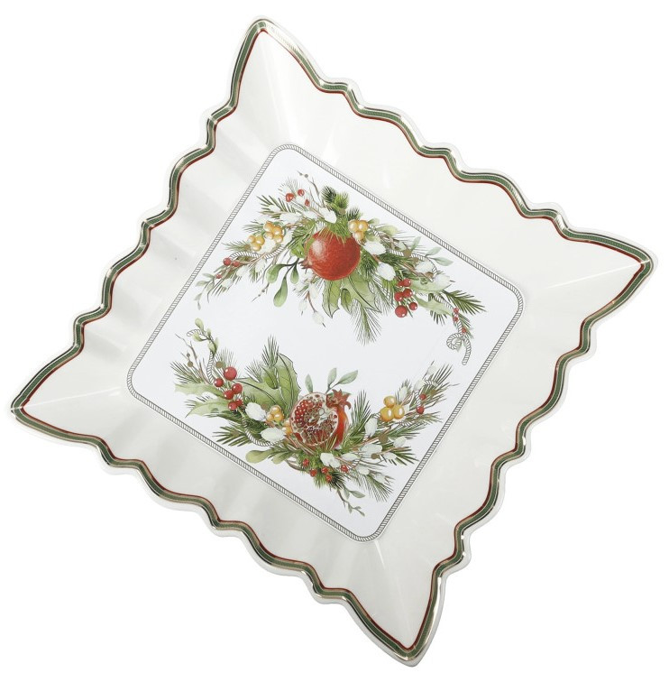 Διακοσμητικά και αξεσουαρ κουζίνας Kouzinika - ΣΗΜΑΝΤΙΚΟ: Σε περίπτωση διαφοράς τιμής από το κατάστημα ισχύει παντα και μόνο η τιμή του καταστήματος Brandani Χριστουγεννιάτικη Πιατέλα Πορσελάνης Carol 23c