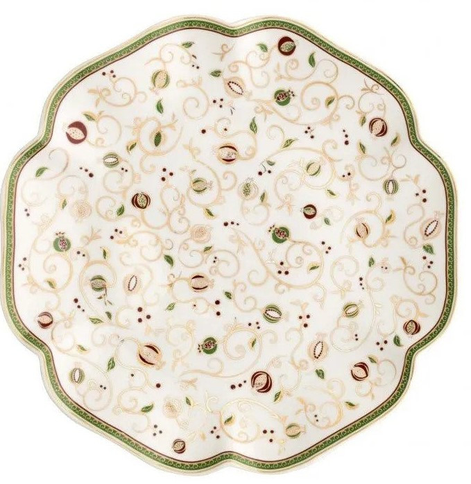 Διακοσμητικά και αξεσουαρ κουζίνας Kouzinika - ΣΗΜΑΝΤΙΚΟ: Σε περίπτωση διαφοράς τιμής από το κατάστημα ισχύει παντα και μόνο η τιμή του καταστήματος Brandani Χριστουγεννιάτικη Πιατέλα Πορσελάνης Στρογγυλή