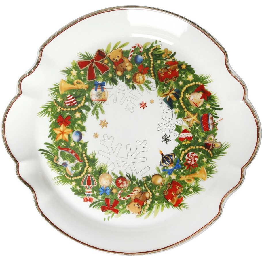 Διακοσμητικά και αξεσουαρ κουζίνας Kouzinika - ΣΗΜΑΝΤΙΚΟ: Σε περίπτωση διαφοράς τιμής από το κατάστημα ισχύει παντα και μόνο η τιμή του καταστήματος Brandani Χριστουγεννιάτικη Πιατέλα Πορσελάνης Christmas