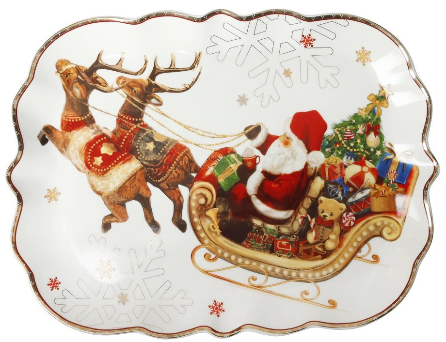 Διακοσμητικά και αξεσουαρ κουζίνας Kouzinika - ΣΗΜΑΝΤΙΚΟ: Σε περίπτωση διαφοράς τιμής από το κατάστημα ισχύει παντα και μόνο η τιμή του καταστήματος Brandani Χριστουγεννιάτικη Πιατέλα Πορσελάνης Christmas