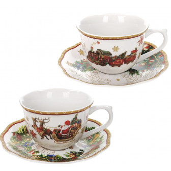 Brandani Χριστουγεννιάτικα Φλυτζάνια Τσαγιού Σετ 2τμχ. Πορσελάνης Christmas Dolce 200ml Brandani Χριστουγεννιάτικα Φλυτζάνια Τσαγιού Σετ 2τμχ. Πορσελάνης Christmas Dolce 200ml