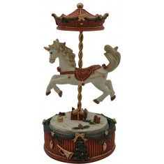 Χριστουγεννιάτικο Μουσικό Carousel Vintage 20cm