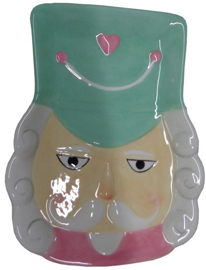 MARVA HOME Χριστουγεννιάτικη Κεραμική Πιατέλα King Nutcracker Pastel 22cm