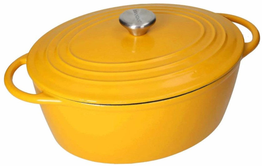Brandani Κατσαρόλα - Γάστρα Οβάλ Από Μαντέμι 29X23cm Yellow