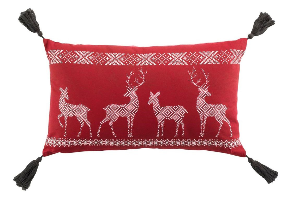 ATMOSPHERA Atmosphera Χριστουγεννιάτικο Μαξιλάρι Τάρανδοι 30Χ50cm