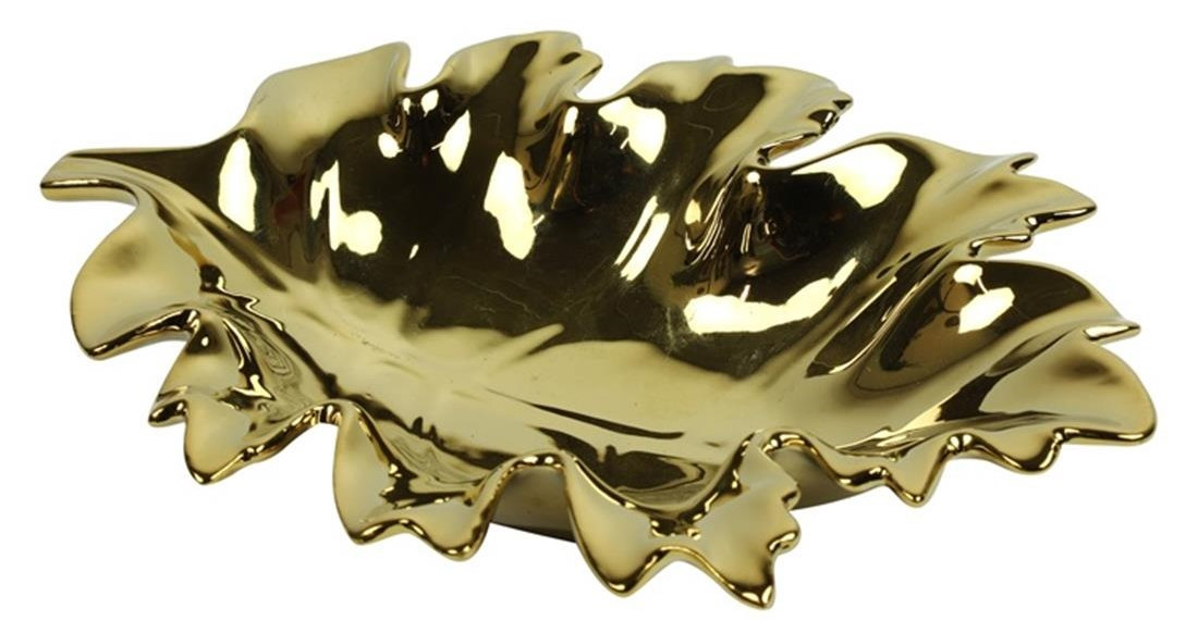 COUNTRYFIELD Countryfield Διακοσμητικό Κεραμικό Μπολ Φύλο Gold 25cm