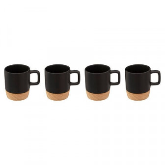 Secret de Gourmet Φλιτζάνι Espresso Πορσελάνης Set 4Τμχ. Bamboo And Black 120ml