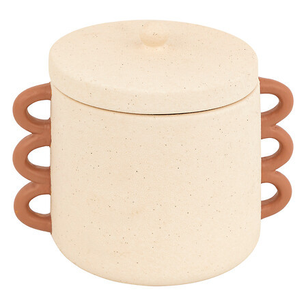 ATMOSPHERA Atmosphera Δοχείο Κεραμικό Bli Crmc Beige 16cm