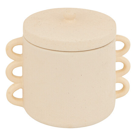 ATMOSPHERA Atmosphera Δοχείο Κεραμικό Bli Crmc Light Beige 16cm