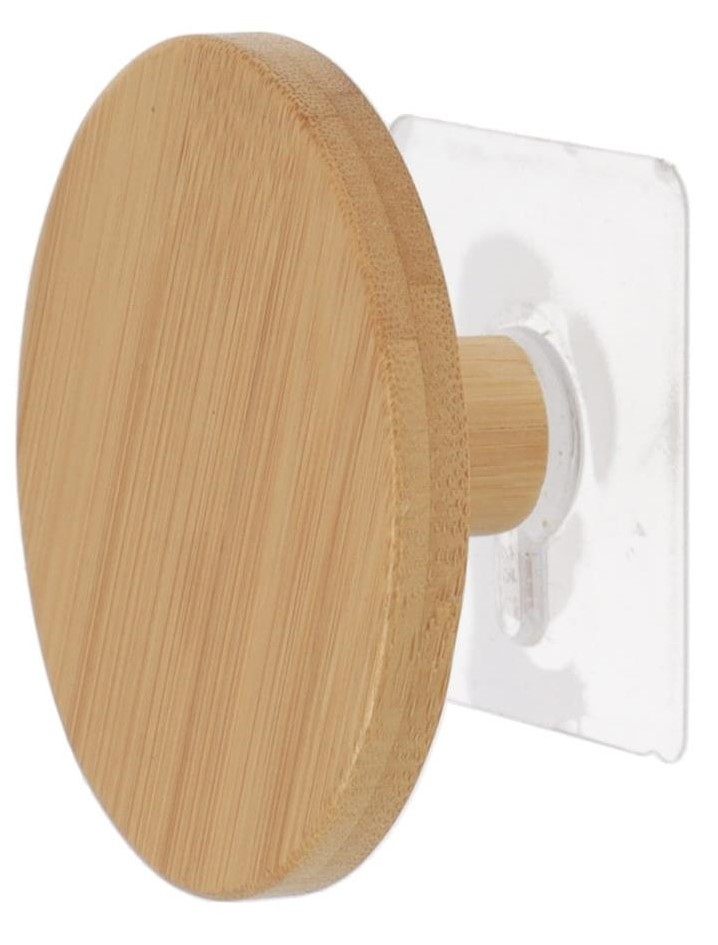 ARTI CASA Κρεμάστρα Τοίχου Αυτοκόλλητη Μονή Bamboo 8,5 cm