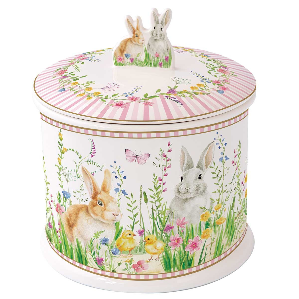 R2S Πασχαλινή Μπισκοτιέρα Πορσελάνης Happy Easter