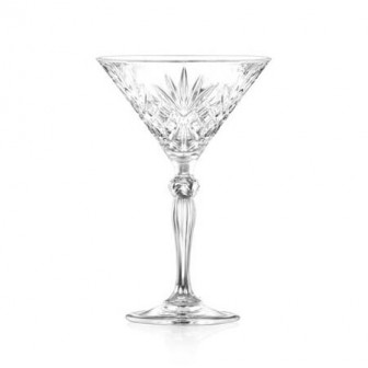 Rcr Ποτήρι Martini Κρυστάλλινο 210ml Σετ 6Τμχ Melodia