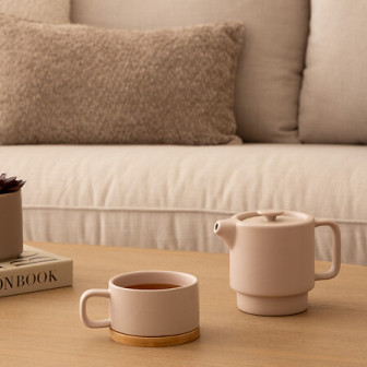 Secret de Gourmet Κούπα Με Τσαγιέρα Κεραμική Pink 400ml