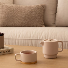 Secret de Gourmet Κούπα Με Τσαγιέρα Κεραμική Pink 400ml