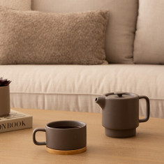 Secret de Gourmet Κούπα Με Τσαγιέρα Κεραμική Grey 400ml