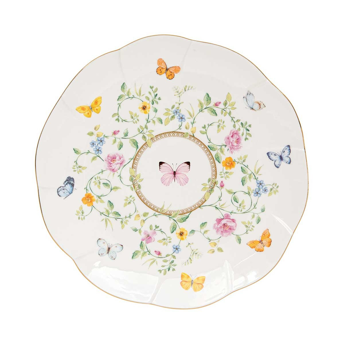 R2S R2S Πιάτο Φρούτου Πορσελάνης Dancing Butterflies 21cm