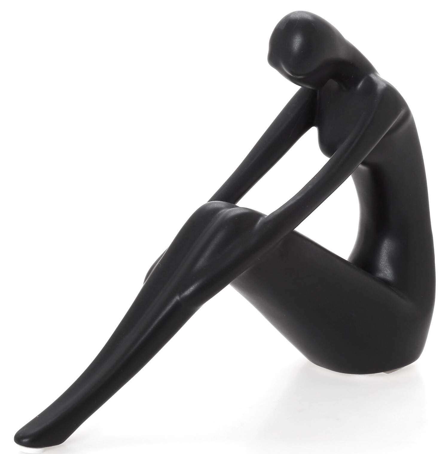 HOME FASHION ACCESSORIES HFA Διακοσμητική Φιγούρα Γυναίκα Κεραμική Mignon Focused Black Matte 16cm