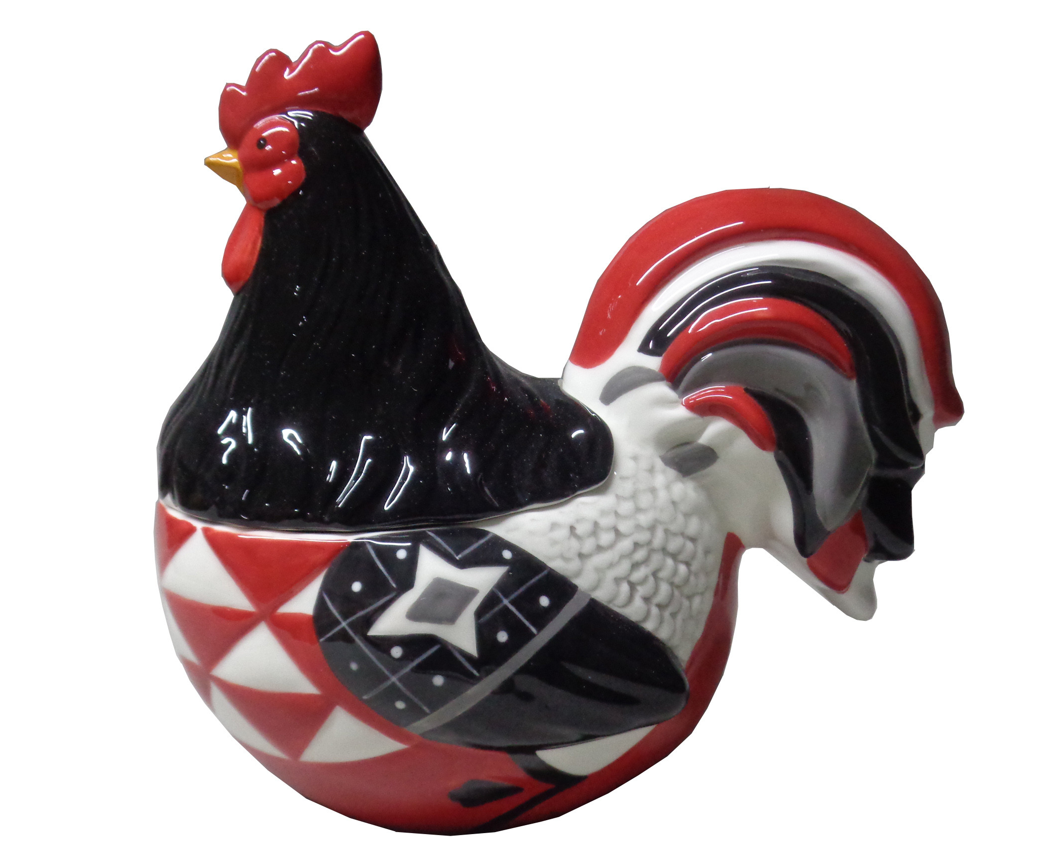 MARVA HOME Πασχαλινή Μπισκοτιέρα Κεραμική Red Rooster 22cm