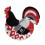 Πασχαλινή Πιατέλα Κεραμική Red Rooster 26cm