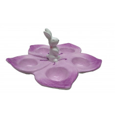 Πασχαλινή Αυγοθήκη Κεραμική Flower Pink 17cm