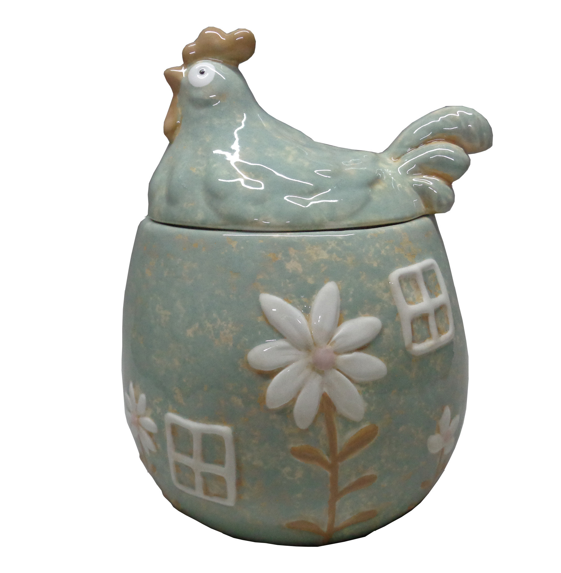 MARVA HOME Πασχαλινή Μπισκοτιέρα Κεραμική Poulle 22cm.