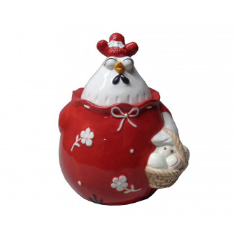 Πασχαλινή Μπισκοτιέρα Κεραμική Rouge Poule 21cm Πασχαλινή Μπισκοτιέρα Κεραμική Rouge Poule 21cm