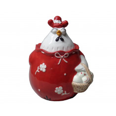 Πασχαλινή Μπισκοτιέρα Κεραμική Rouge Poule 21cm