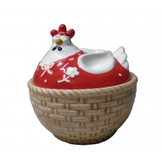 Πασχαλινή Μπισκοτιέρα Κεραμική Rouge Poule 16cm